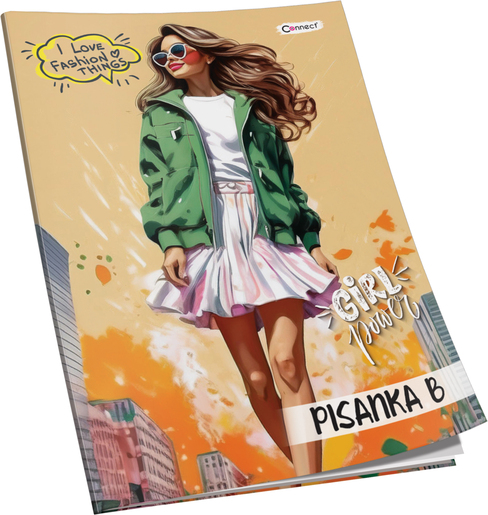 Pisanka B Premium Connect Girl, B5 linije, 16 listova, meki uvez