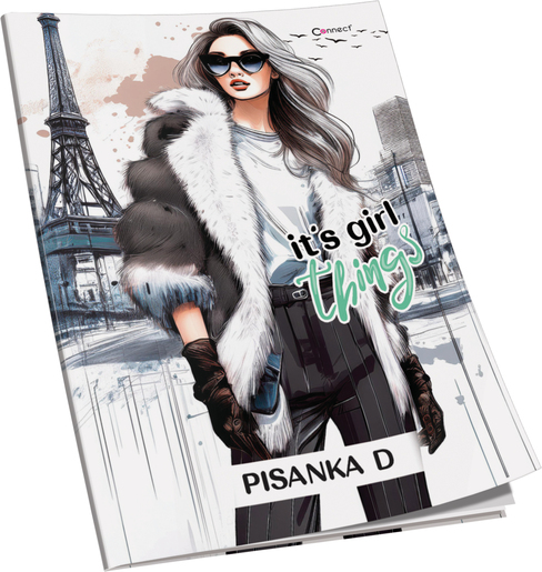 Pisanka D Connect Girl+ Soft, B5 linije, 52 listova, meki uvez