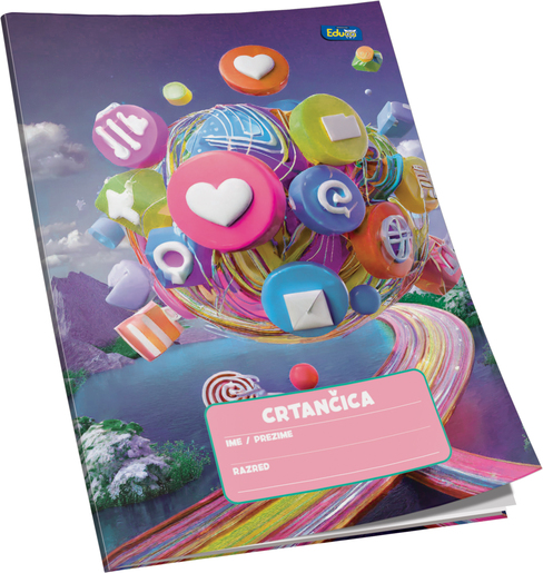 Crtančica Educa, B5 linije, 16 listova, meki uvez