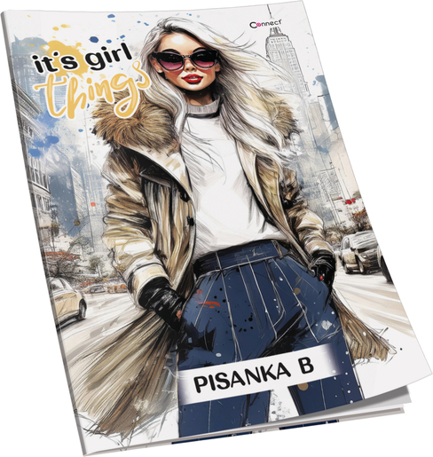 Pisanka B Connect Girl+ Soft, B5 linije, 24 listova, meki uvez