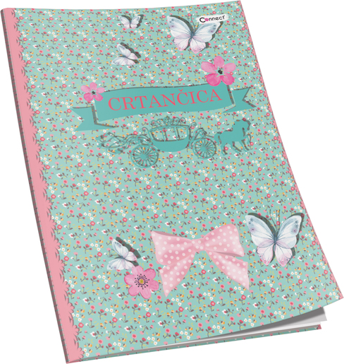 Crtančica Premium Connect Girl, B5 linije, 16 listova, meki uvez