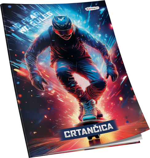 Crtančica Soft+ Premium Connect Boy, B5 linije, 24 listova, meki uvez