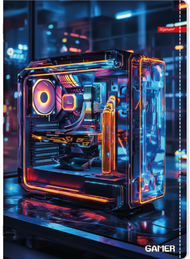 Bilježnica Ilijanum Gamer, A4 linije, 52 listova, meki uvez