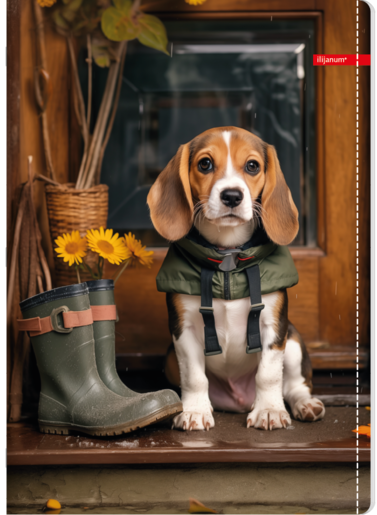 Bilježnica Ilijanum Pets, A4 kvadratići, 60 listova, meki uvez