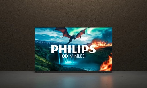 Philips 55" QD-Mini LED TV 55MLED820/12, 4K UHD, Titan OS Smart TV, P5 Perfect Picture Engine, Dolby Atmos