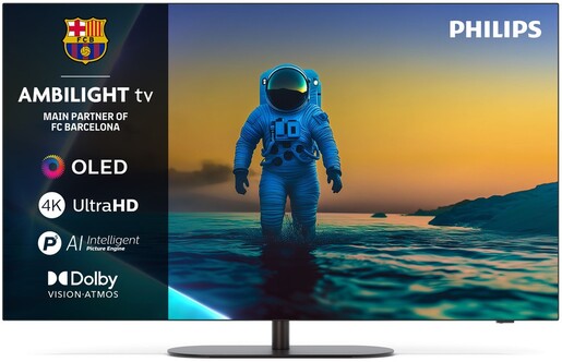 Philips 65" OLED TV 65OLED820/12, 4K UHD, Ambilight, Google TV, P5 AI Picture Engine, Dolby Vision & Dolby Atmos
