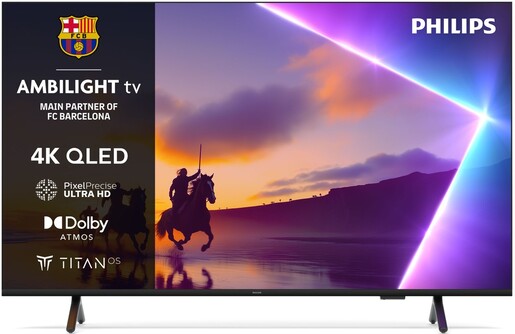 Philips 55" QLED TV 55PUS8510/12, 4K UHD, Ambilight, Titan OS Smart TV, Pixel Precise Ultra HD, Dolby Atmos