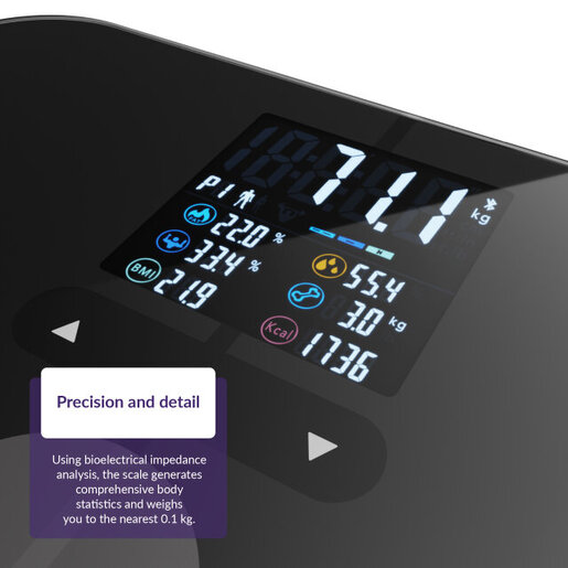 TRUELIFE pametna vaga FitScale W7 BT, crna