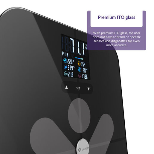 TRUELIFE pametna vaga FitScale W7 BT, crna