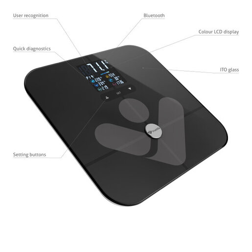 TRUELIFE pametna vaga FitScale W7 BT, crna