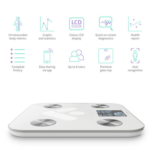 TRUELIFE pametna vaga FitScale W6 BT, bijela