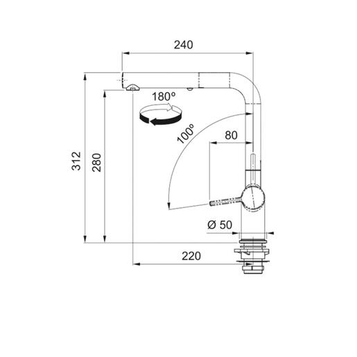 Franke set sudoper Maris MRG 610-52 TL + slavina ACTIVE L DOCCIA
