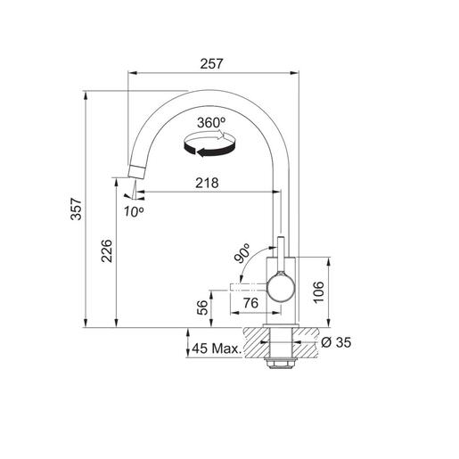 Franke set sudoper Bell BCX 610-51 + slavina LINA XL J