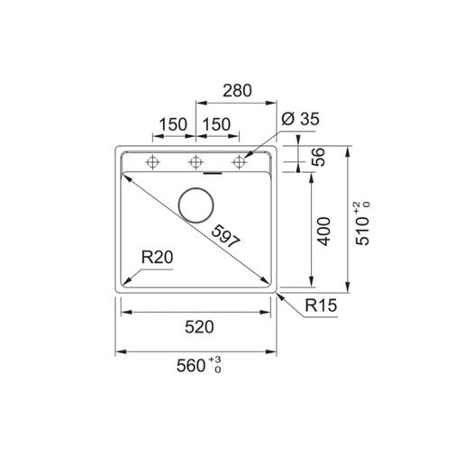 Franke set sudoper Maris MRG 610-52 TL + slavina ACTIVE PLUS L DOCCIA