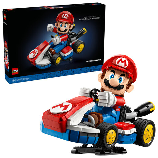LEGO® Super Mario™: Mario Kart™: Mario i Standard Kart, kolekcionarski model 72037