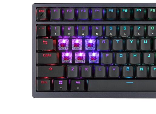 ASUS ROG Azoth, mehanička tipkovnica, bežična, ROG NX RED switch, 75% veličina, crna, 90MP0316-BKUA01