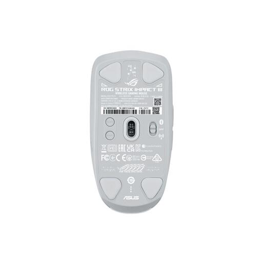 ASUS ROG Strix Impact III, bežični miš, gaming, bijeli, 90MP03D0-BMUA10