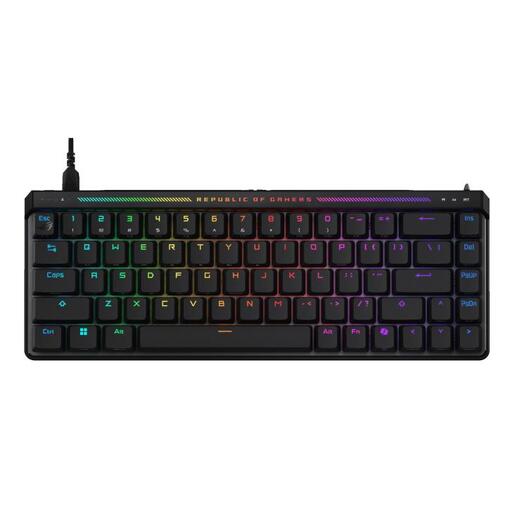 ASUS ROG Falchion Ace HFX, Hall Effect tipkovnica, bežična, ROG HFX switch, 65% veličina, crna, 90MP03VE-BKUA20