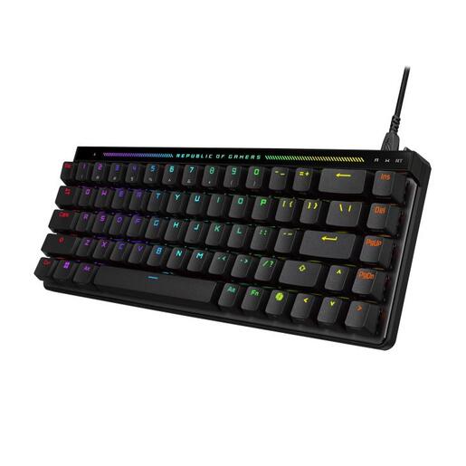 ASUS ROG Falchion Ace HFX, Hall Effect tipkovnica, bežična, ROG HFX switch, 65% veličina, crna, 90MP03VE-BKUA20