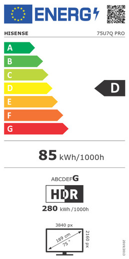 Hisense 75" ULED Mini-LED TV 75U7Q PRO, 4K UHD, VIDAA Smart TV, Hi-View AI Engine PRO, 165Hz Game Mode Ultra