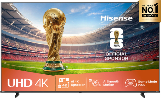 Hisense 85" LED TV 85A6Q, 4K UHD, VIDAA Smart TV, AI 4K Upscaler, AI Smooth Motion