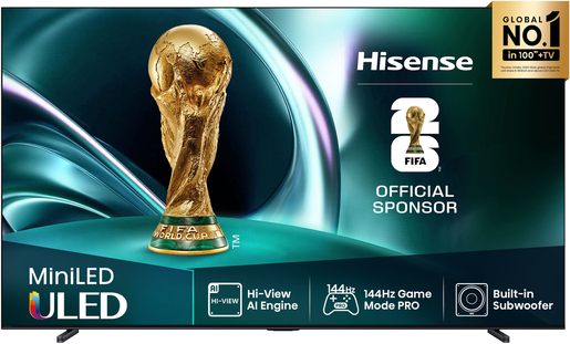 Hisense 85" ULED Mini-LED TV 85U7Q, 4K UHD, VIDAA Smart TV, Hi-View AI Engine, 144Hz Game Mode PRO