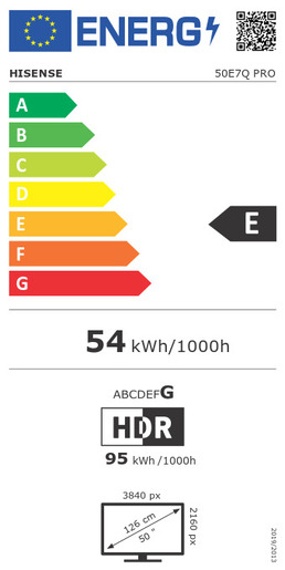 Hisense 50" QLED TV 50E7Q PRO, 4K UHD, VIDAA Smart TV, 144Hz Game Mode PRO, Hi-Concerto