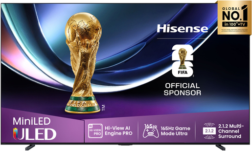 Hisense 100" ULED Mini-LED TV 100U7Q PRO, 4K UHD, VIDAA Smart TV, Hi-View AI Engine PRO, 165Hz Game Mode Ultra