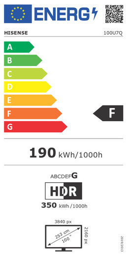 Hisense 100" ULED Mini-LED TV 100U7Q, 4K UHD, VIDAA Smart TV, Hi-View AI Engine, 165Hz Game Mode Ultra