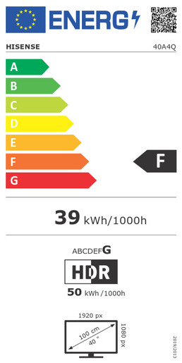 Hisense 40" LED TV 40A4Q, Full HD, VIDAA Smart TV, Natural Colour Enhancer
