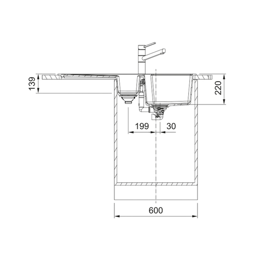 Franke sudoper Urban Black Collection UBG 651-100