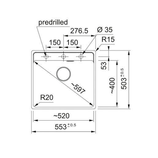 Franke sudoper Maris Black Collection MRG 210-52 TL A