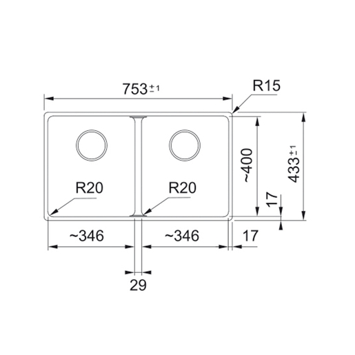 Franke sudoper Maris 2.0 Black Collection MRG 120-35-35