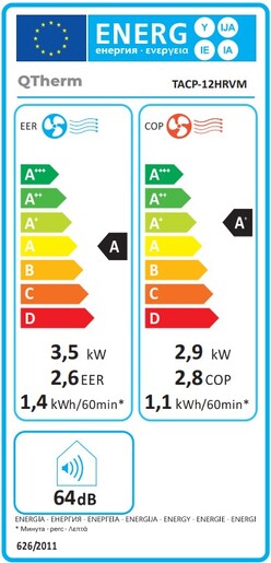 Qtherm prijenosna klima TACP-12HRVM