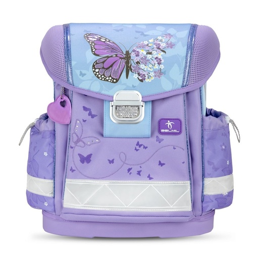 Torba školska, Belmil Classy, Purple blue butterfly