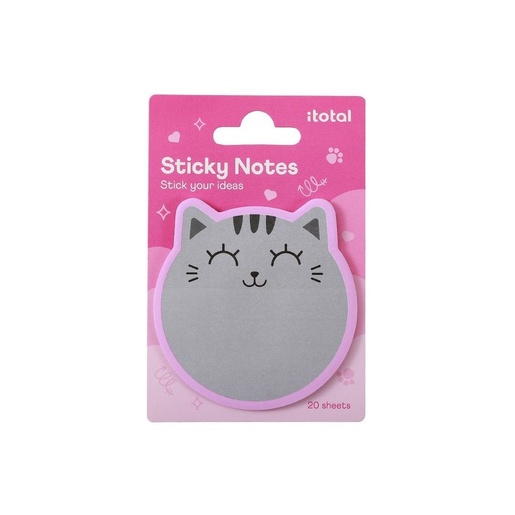 Samoljepivi blok iTotal, Cat, sivi