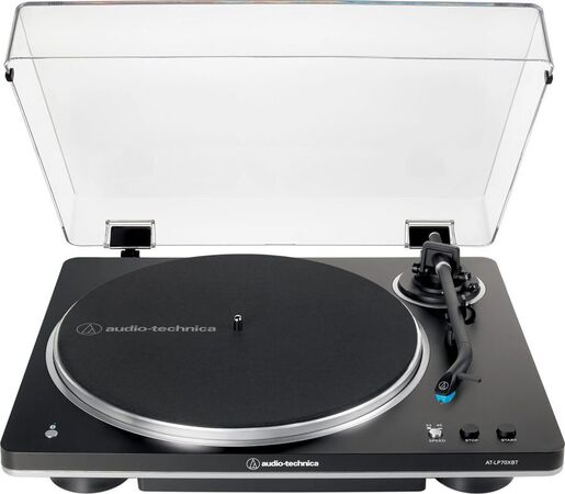 Audio Technica bežični gramofon AT-LP70XBTBS, crni/srebrni