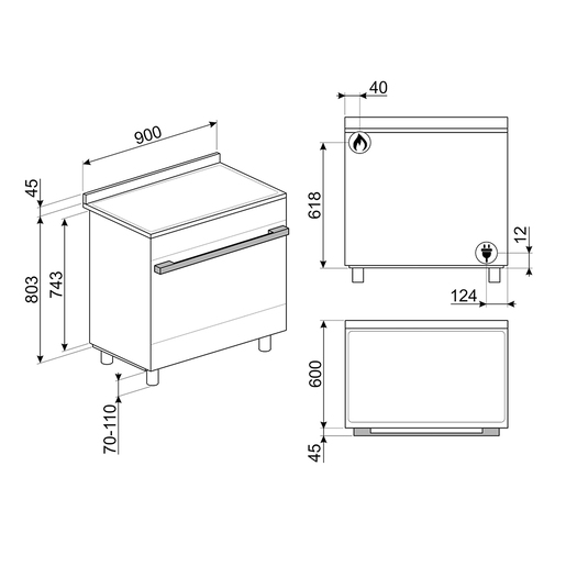 Smeg štednjak CPF9GPAN Portofino