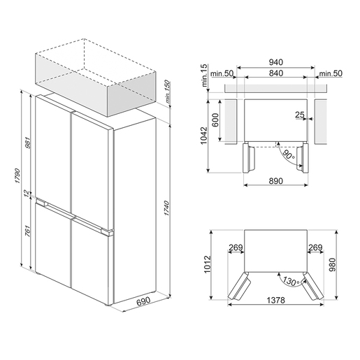 Smeg hladnjak FQI48KD