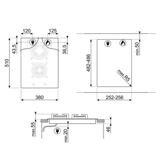 Smeg ploča PV632CNR Dolce Stil Novo