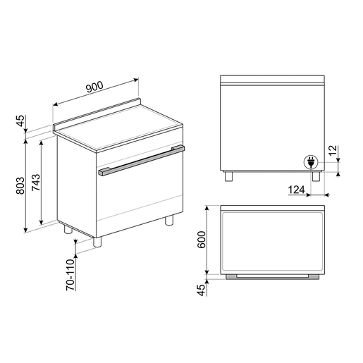Smeg štednjak CPF9IPAN Portofino