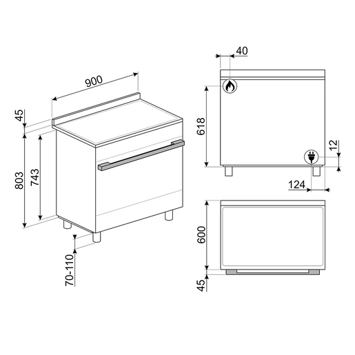 Smeg štednjak CPF9GPX Portofino