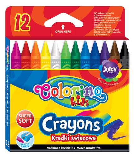 Pastele, voštane, Colorino, 12 kom