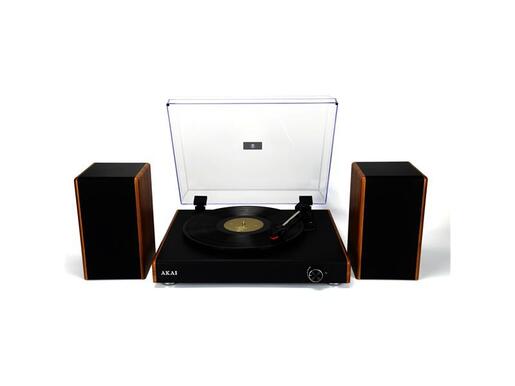 AKAI gramofon, CD, FM, BT, ugrađeni stereo zvučnici, drvo ATT-240SP