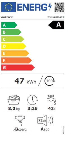 Gorenje perilica rublja W11NHPI84AS