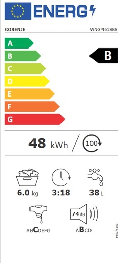Gorenje perilica rublja WNGPI61SBS