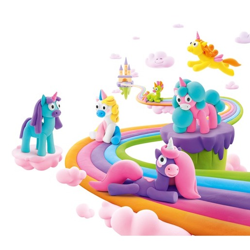 Glina KAZOO HEY CLAY Rainbow Unicorns 15028, 15 kutijica