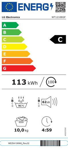 LG perilica sušilica rublja WT1210EGF
