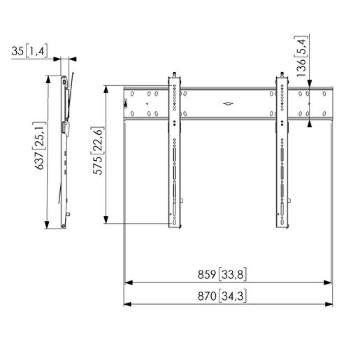 Vogel's PFW6800, zidni nosač za TV od 55"-80", fiksni, max. 100kg