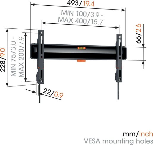 Vogel's TVM3405SP, zidni nosač za OLED ekrane od 32"-77", fiksni, do 50kg